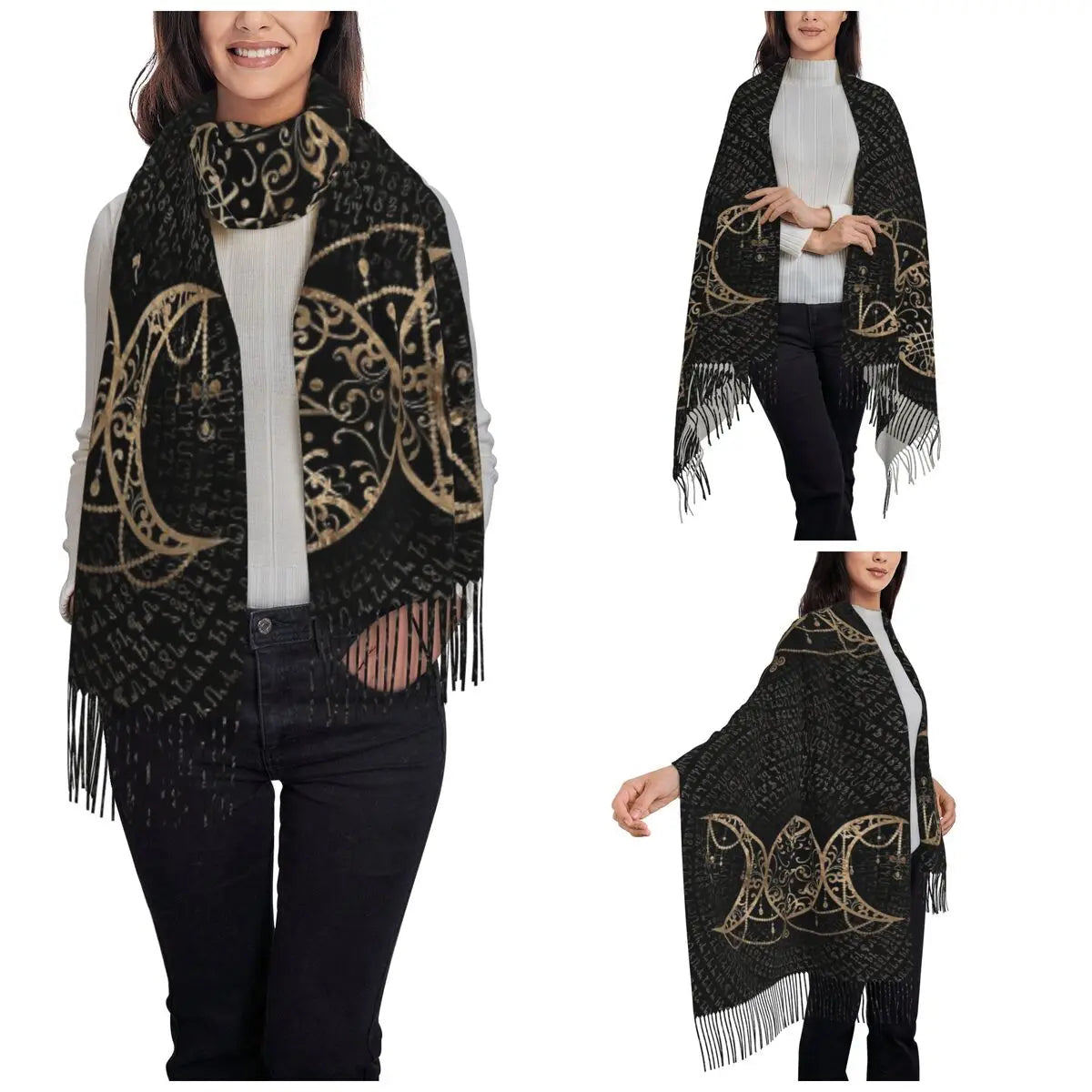 Triple Moon Goddess Shawl Wrap